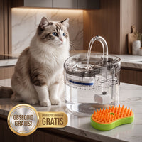 Fuente de mascotas + cepillo vapor