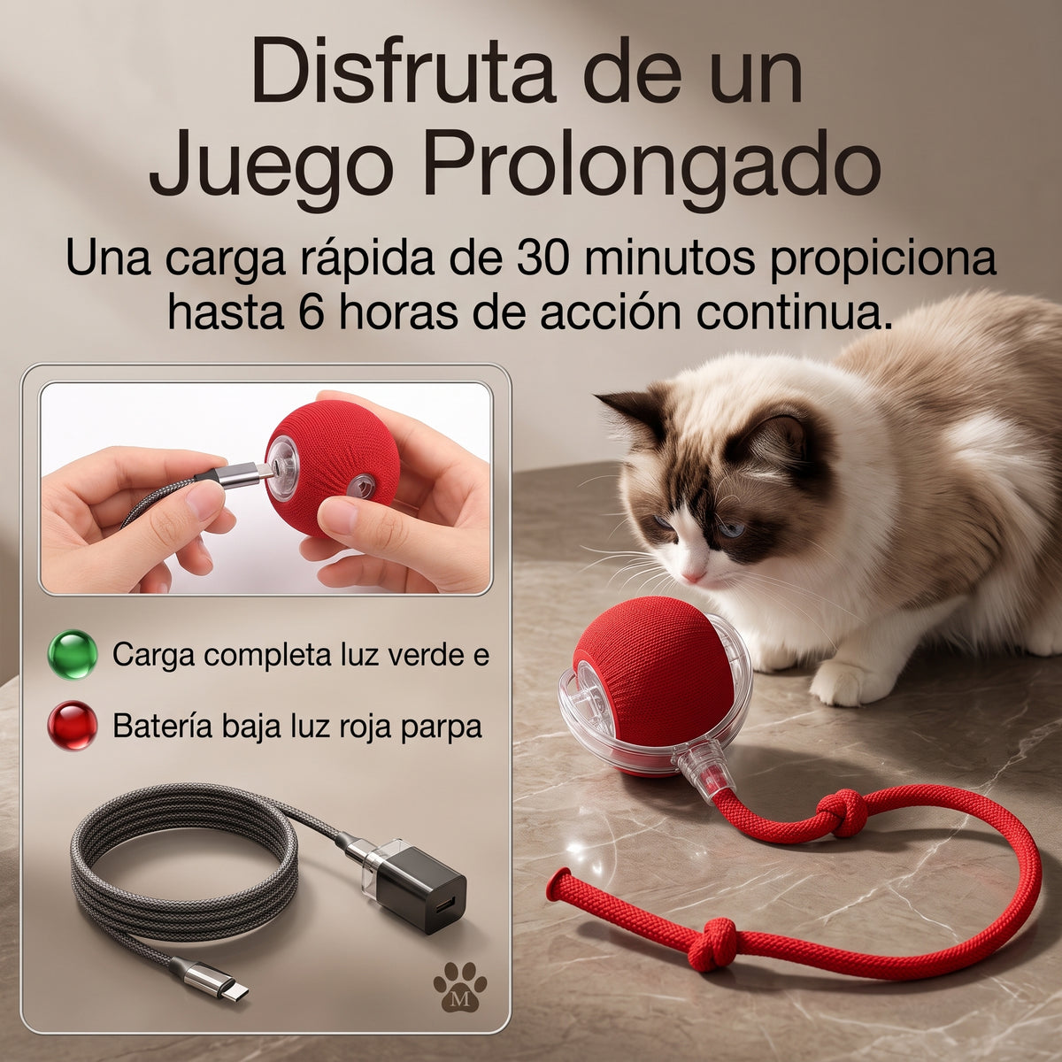 Pelota interactiva para mascotas
